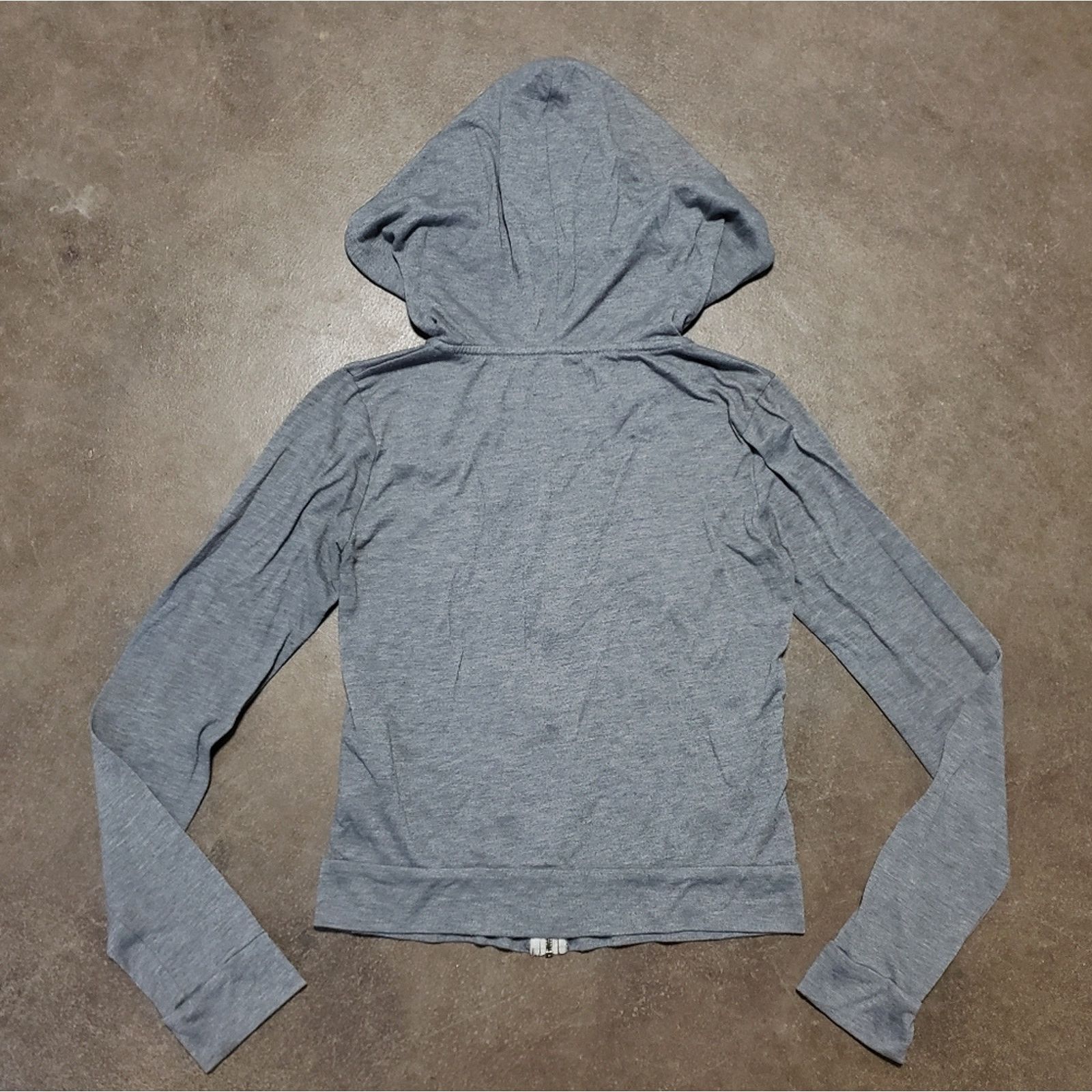 Hollister Grey Heathered Hollister Cropped Zip Up Size S / US 4 / IT 40 - 2 Thumbnail