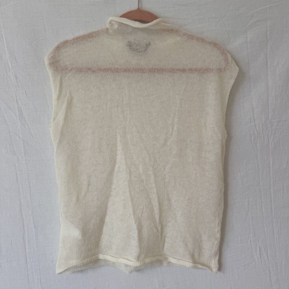 Weekend Max Mara Weekend Max Mara Alpaca Blend Sheer Knit Top Ivory XL Italy Size XL / US 12-14 / IT 48-50 - 3 Thumbnail