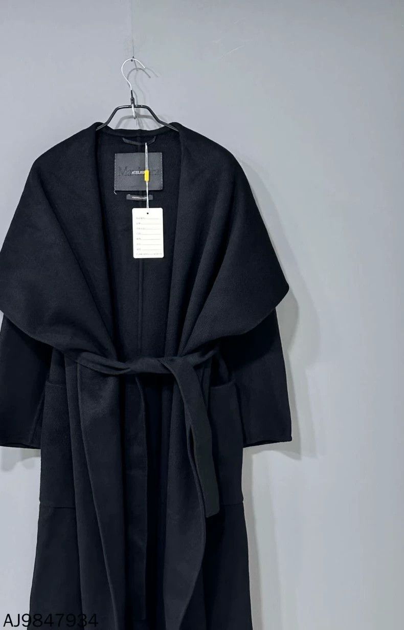 Max Mara Max Mara Gaoding black cashmere bathrobe coat Size S / US 4 / IT 40 - 2 Thumbnail