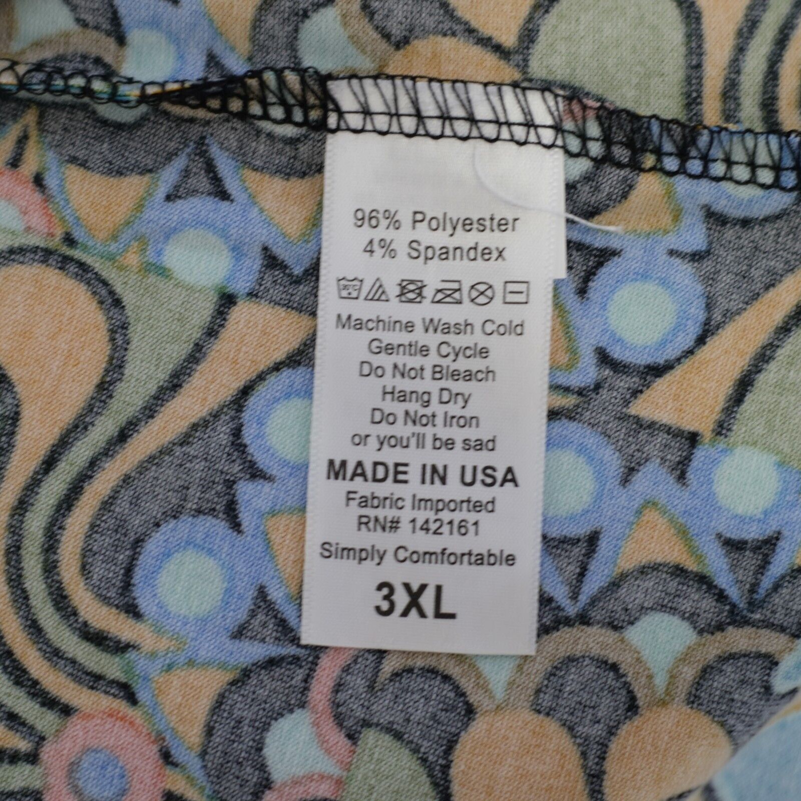 Designer NEW Lularoe Gigi 3XL Short Sleeve Teal Orange Green Floral B Size 3XL / US 20-22 - 9 Thumbnail