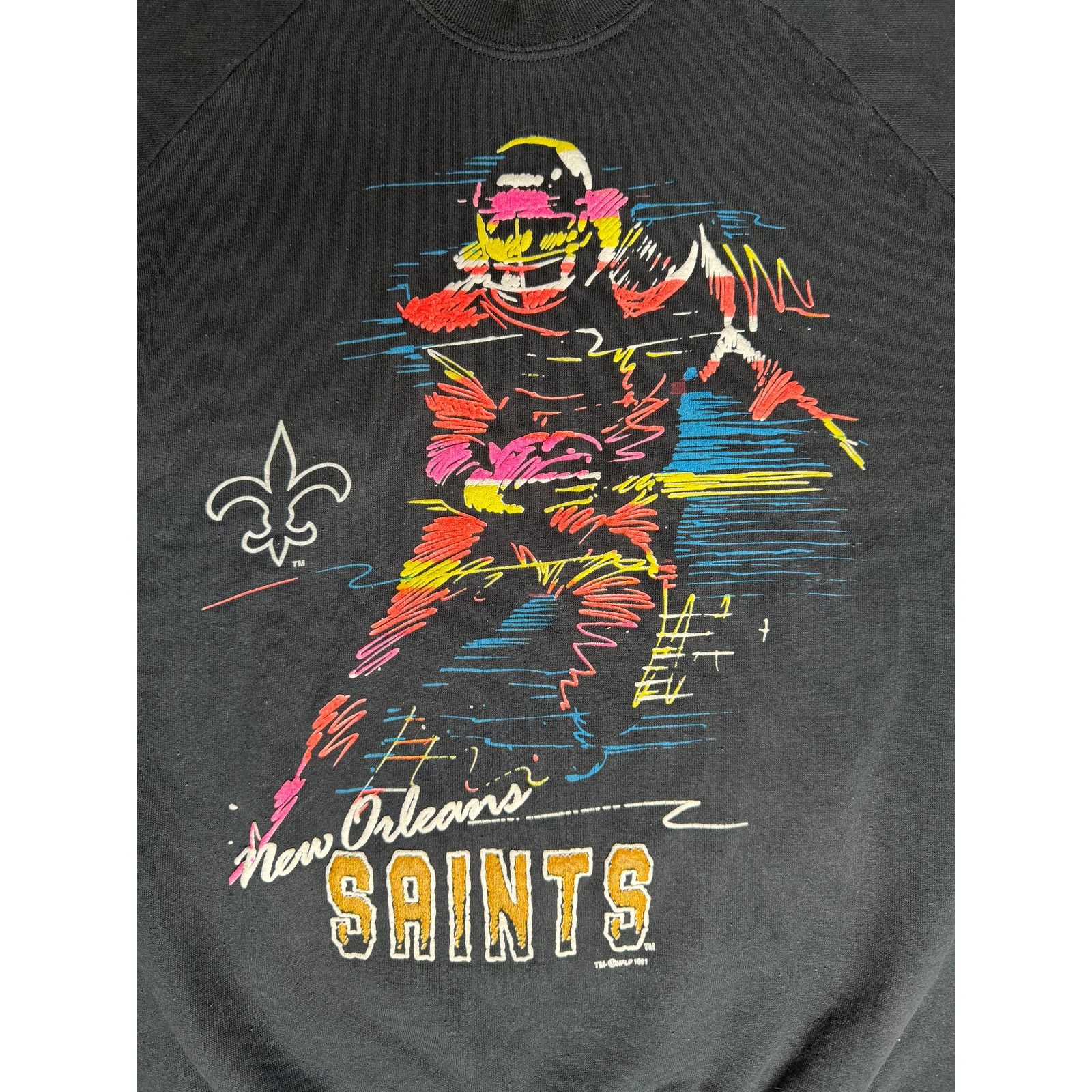 Fruit Of The Loom × NFL × Vintage Vintage 90s New Orleans Saints NFL Crewneck Sweatshirt Size US XL / EU 56 / 4 - 3 Thumbnail