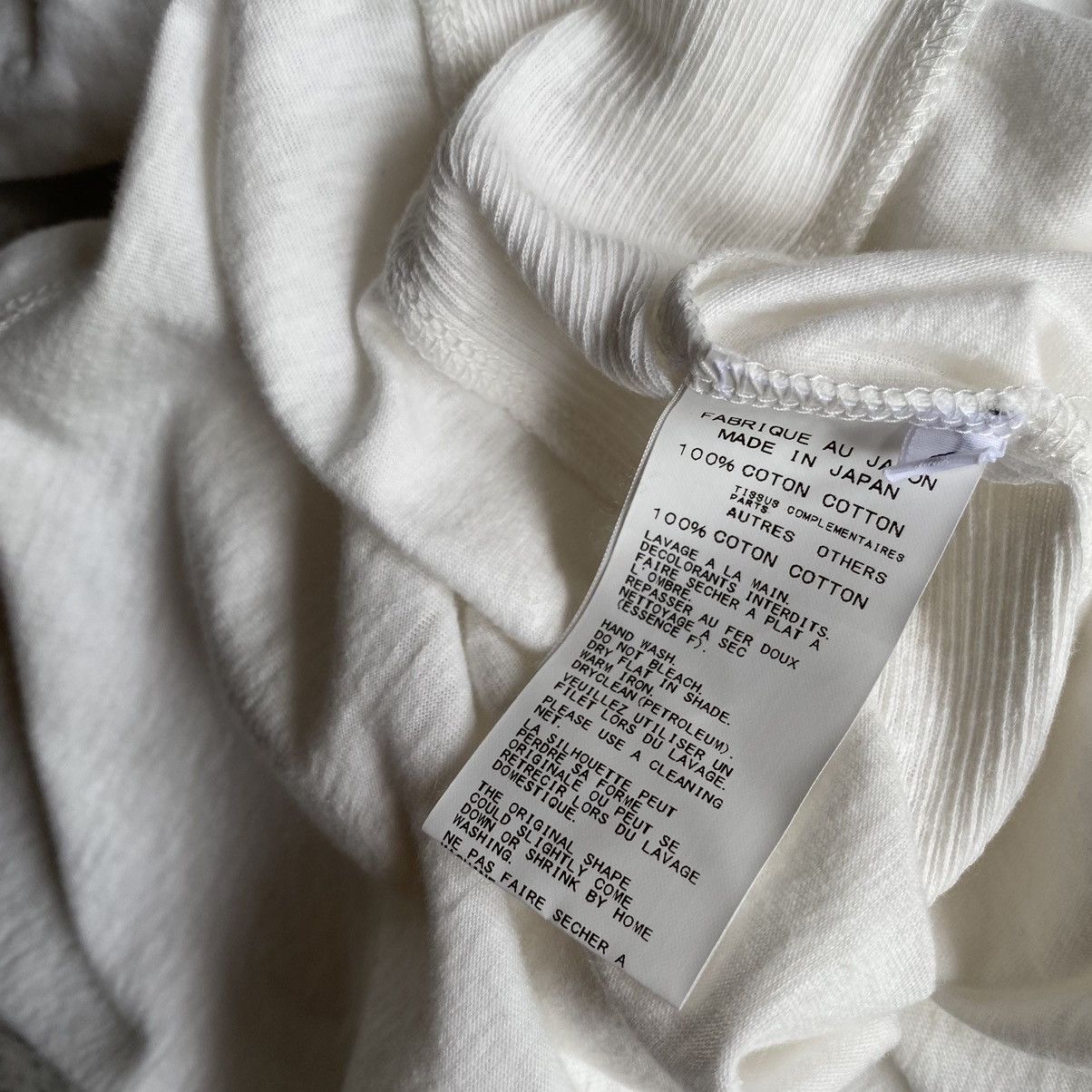 Yohji Yamamoto SS16 Side Ribbed 3/4 Sleeve Tee Size US L / EU 52-54 / 3 - 8 Thumbnail