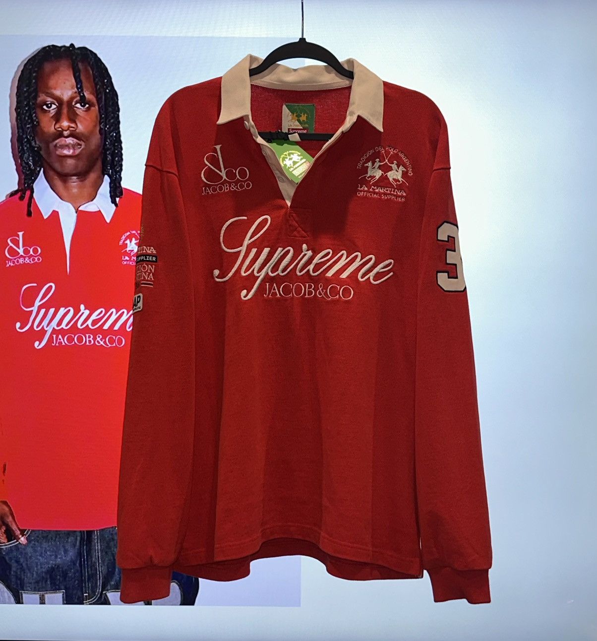 Supreme Supreme split rugby polo italy fw16 | Grailed