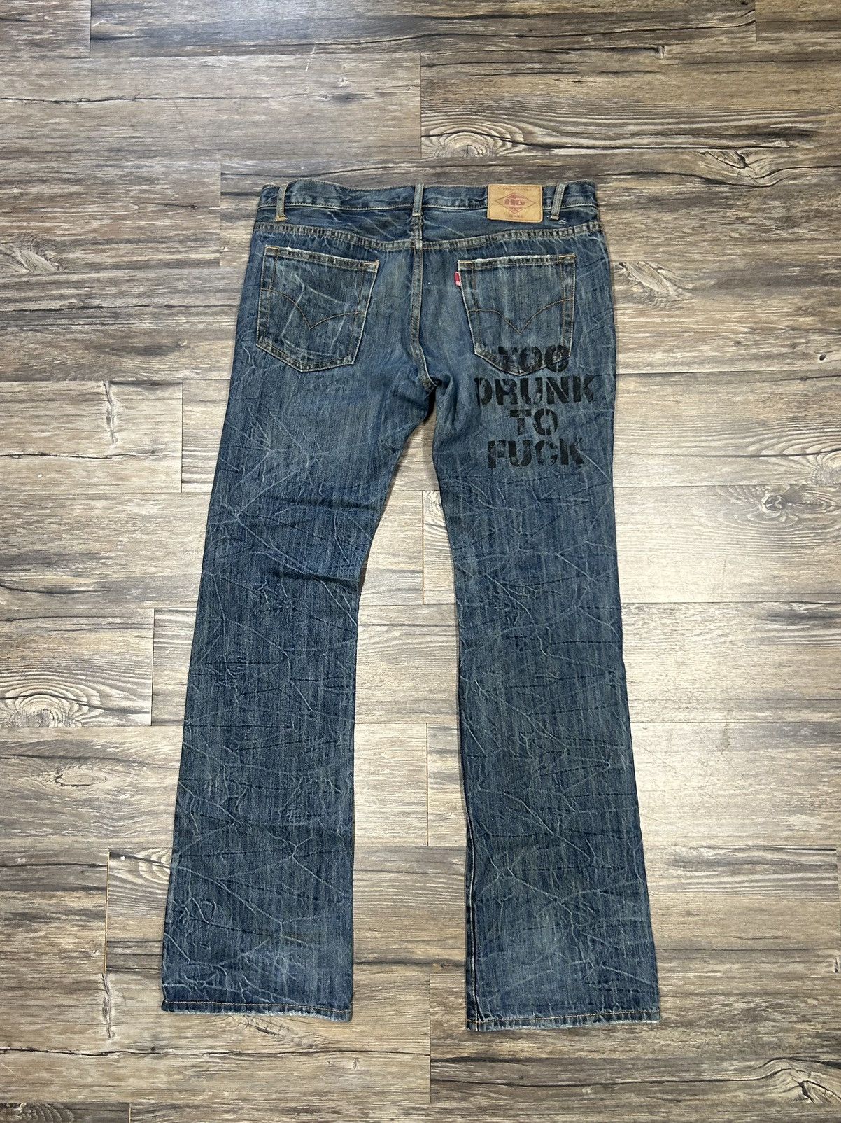 Hysteric Glamour Hysteric Glamour “Too Drunk To F***” Faded Denim Size US 34 / EU 50 - 3 Thumbnail