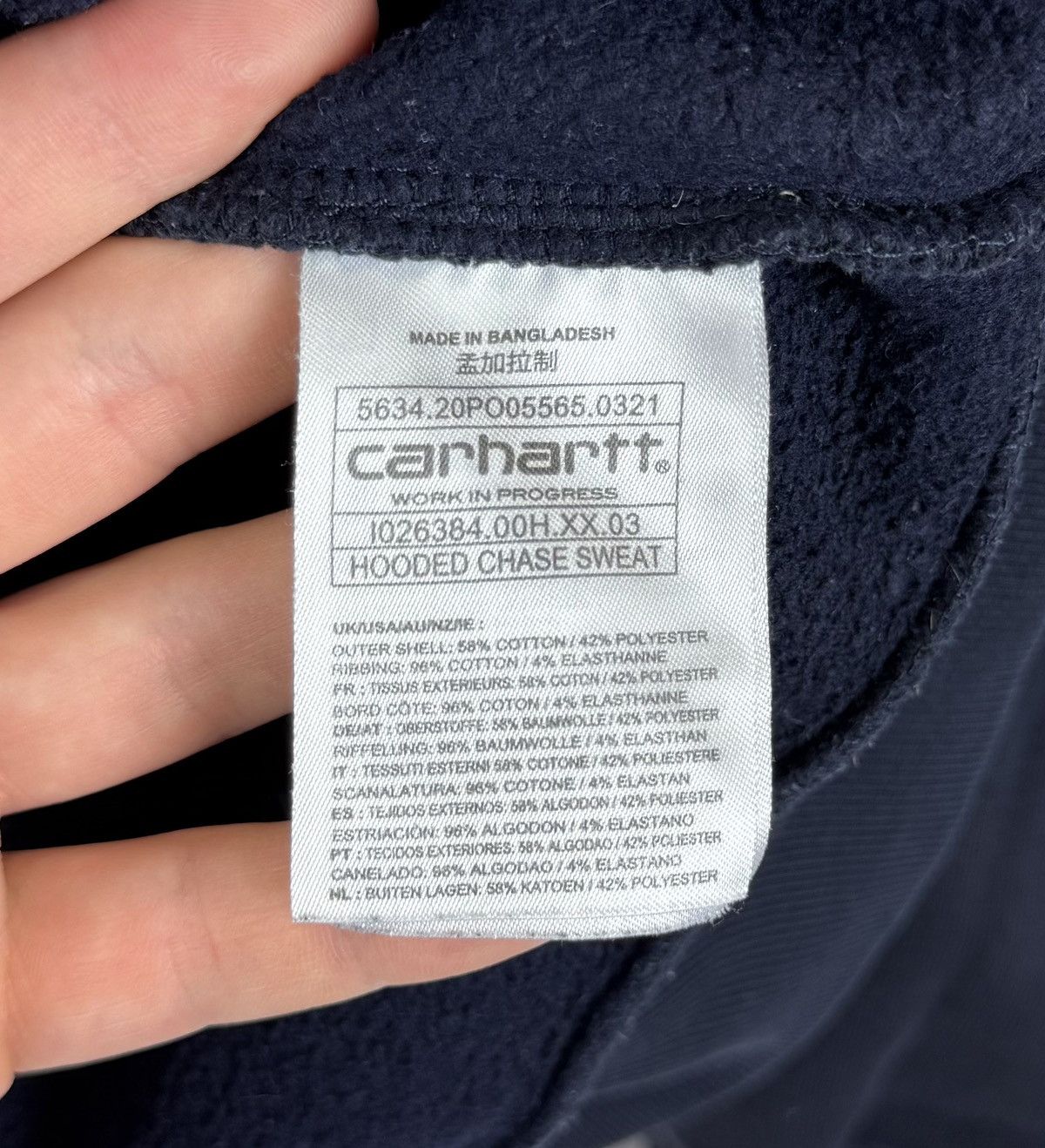 Carhartt Carhartt WIP Hooded Chase Sweat Hoodie Blue Long Sleeve Top Size US M / EU 48-50 / 2 - 9 Thumbnail