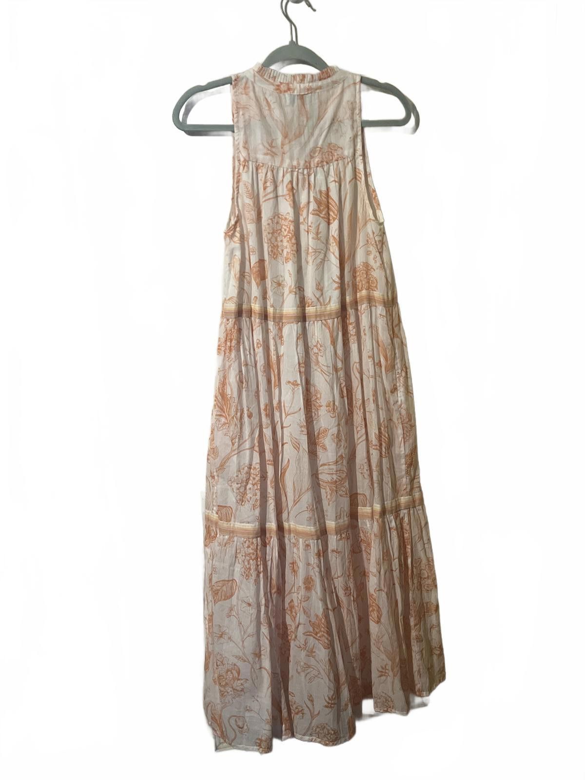 Other Olivia James Sleeveless Maxi Dress Orange Floral Print S Size S / US 4 / IT 40 - 6 Thumbnail