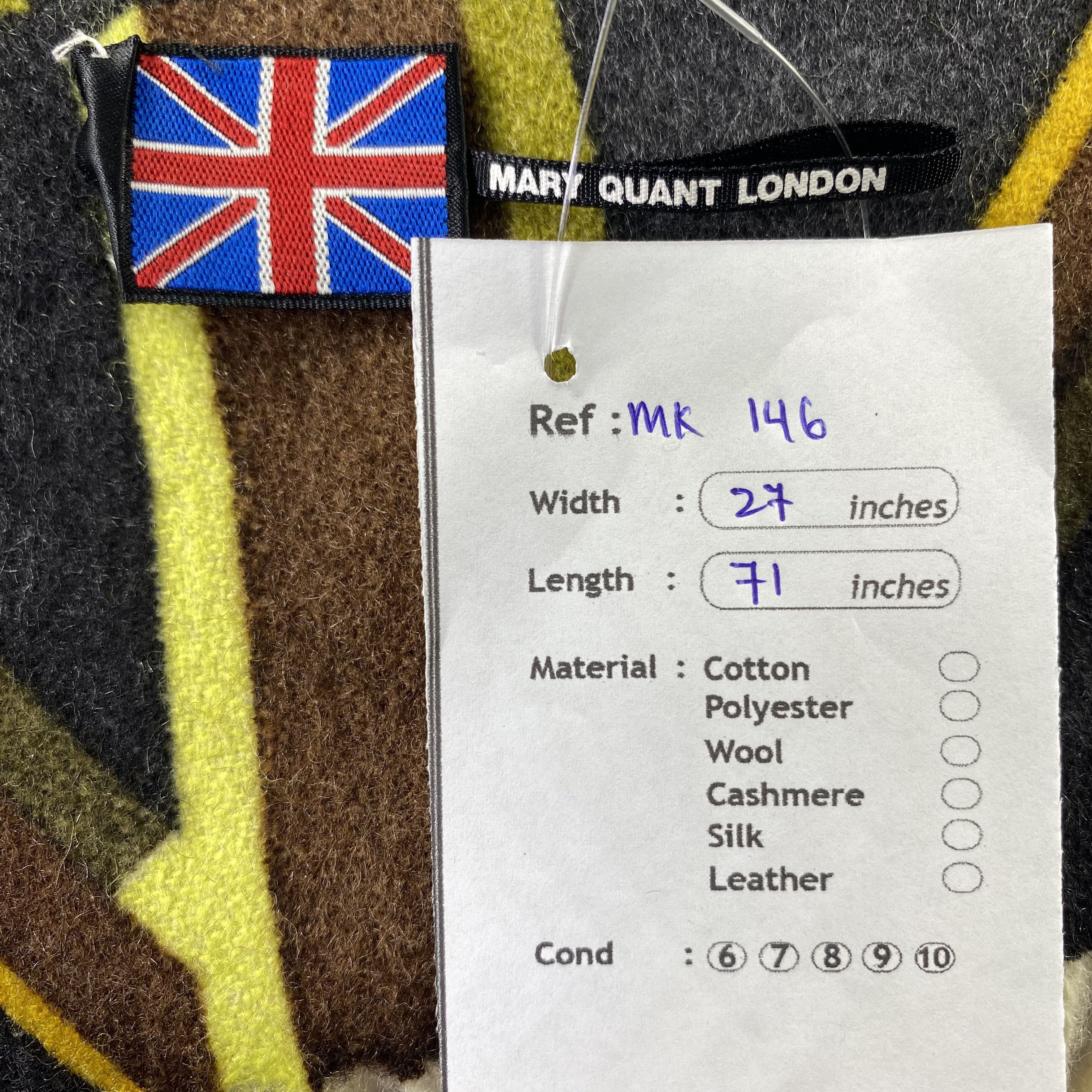 Other Mary Quant London Scarf Big Size Neck Wrap Wool Muffler Size ONE SIZE - 8 Thumbnail