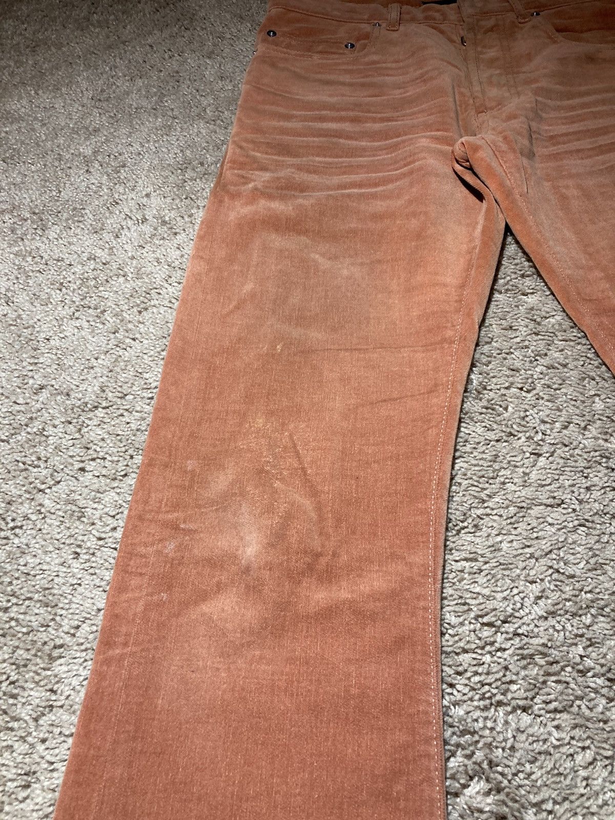 Dior AW05 Dior Velvet Peach Semi Flare Jeans Skinny 2005 Hedi Size US 27 - 3 Thumbnail
