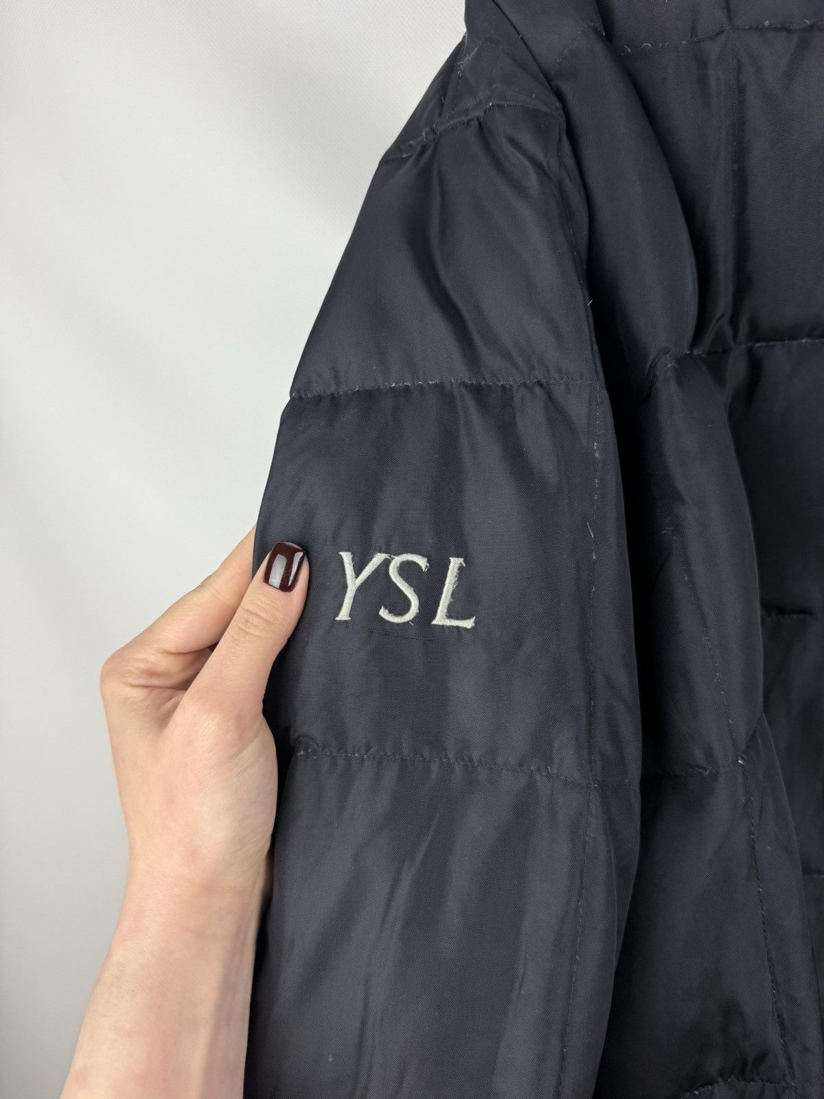 Yves Saint Laurent VTG 90s Yves Saint Laurent YSL Logo Nylon Down Puffer Jacket Size US L / EU 52-54 / 3 - 22 Thumbnail