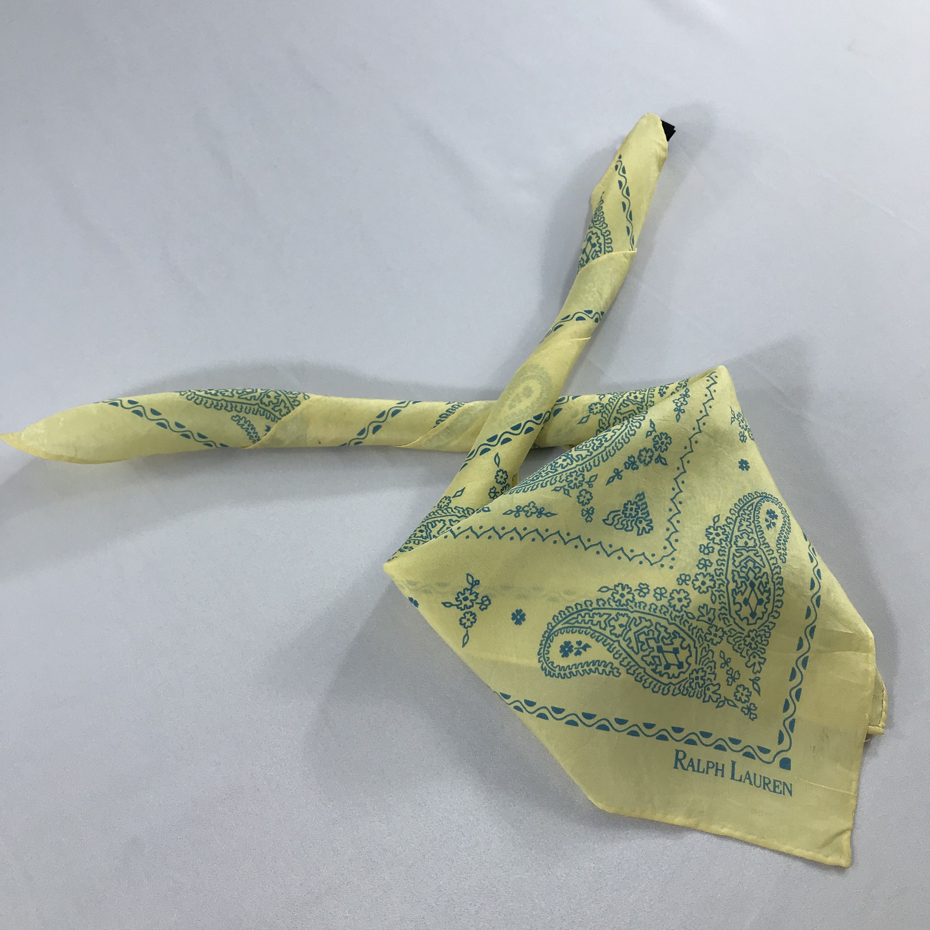 Ralph Lauren × Vintage Ralph Lauren Bandana / Handkerchief / Neckerchief - S2434 Size ONE SIZE - 4 Thumbnail