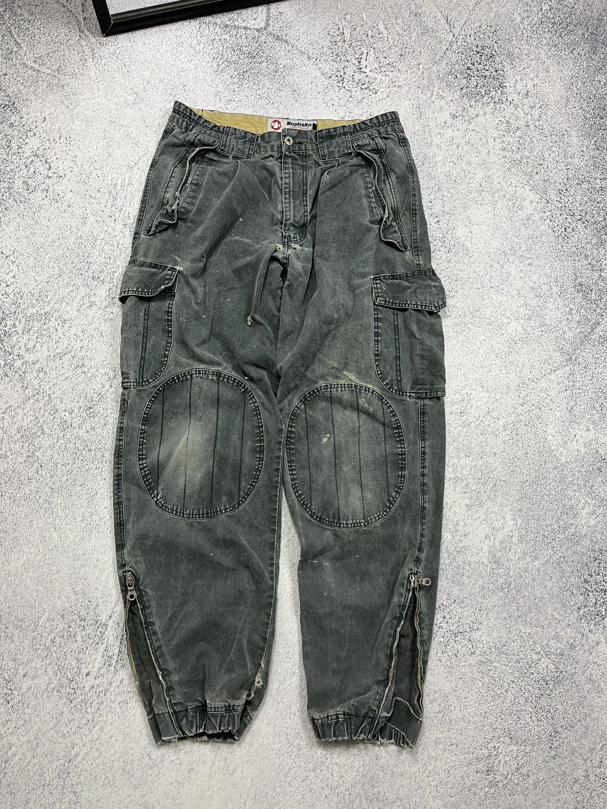 Japanese Brand × Vintage Murphy & Nye Distressed Work Cargo Baggy Pants Avant Garde Size US 36 / EU 52 - 1 Thumbnail