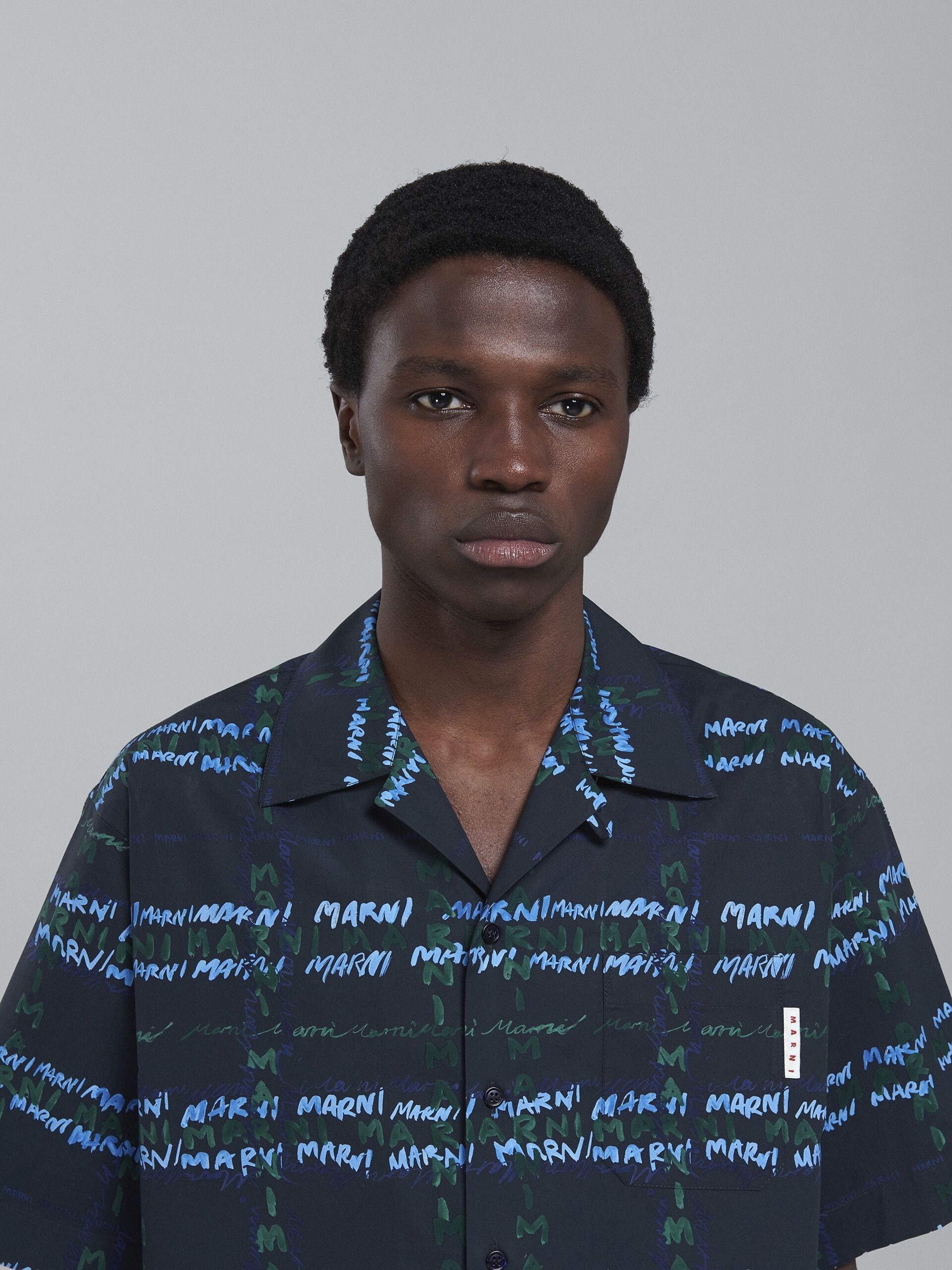 Marni o1f1d3z0525 Crossroads Print Poplin Bowling Shirt Multicolor Size US M / EU 48-50 / 2 - 5 Thumbnail