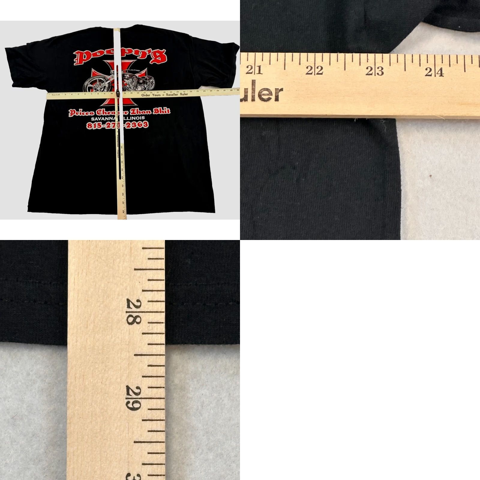 Gildan VINTAGE I Got Wiped At Poopy's Cycles Mens XL Prices Cheaper Than Sh*t Motorcycle Tee Size US XL / EU 56 / 4 - 8 Thumbnail