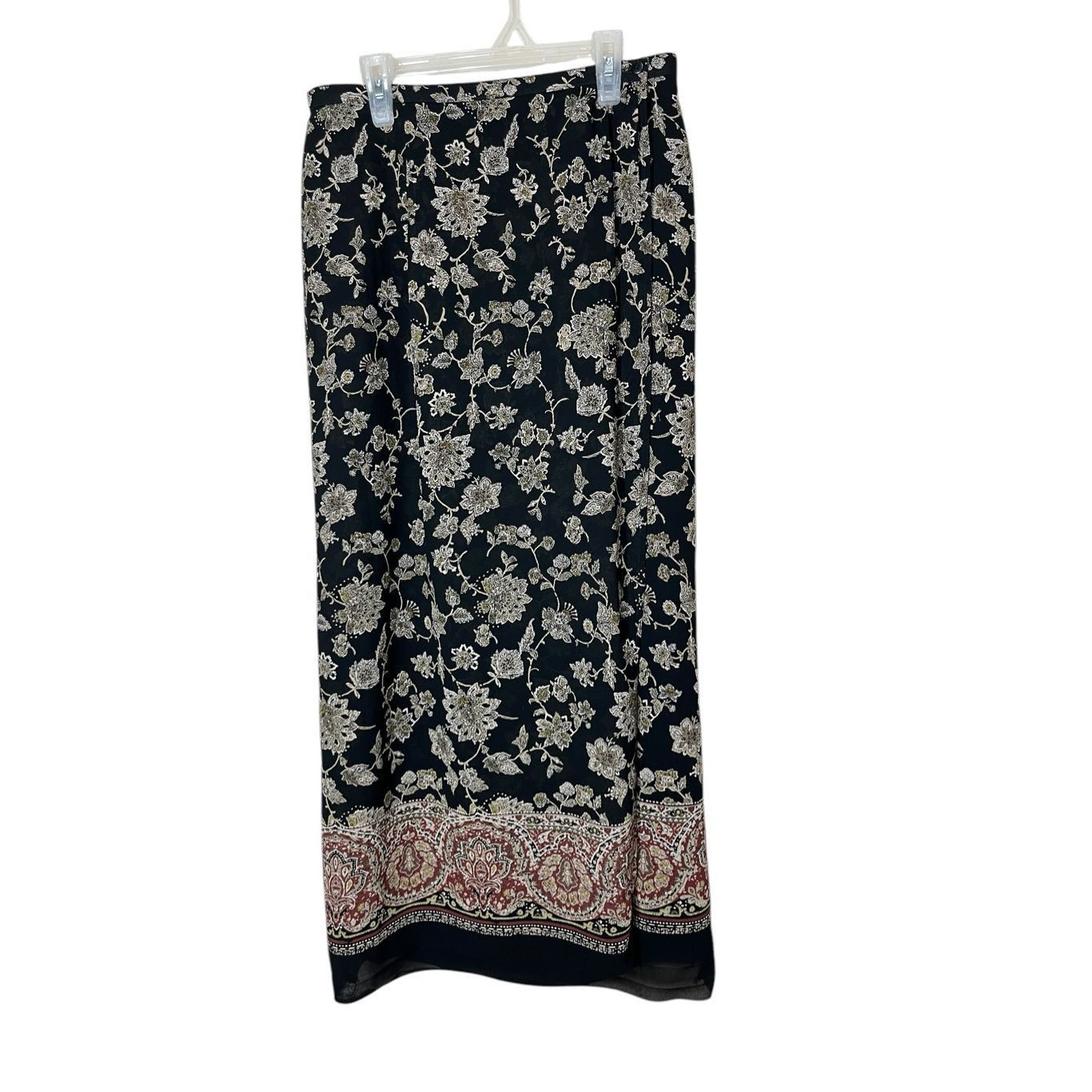 Hunt Club Vintage Hunt Club Floral Print Wrap Maxi Skirt Size 12 Size 34" / US 12 / IT 48 - 1 Thumbnail