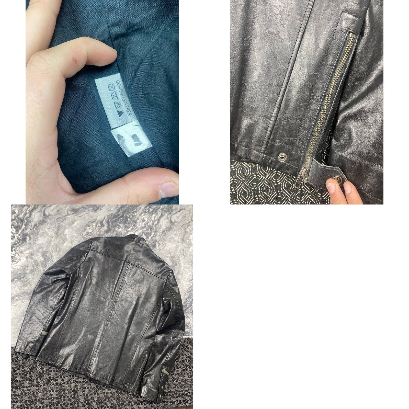 Allsaints AllSaints Leather Shirt Bomber Jacket Men M Black Regular Zip Biker Coat Leather Lining Winter Spring Fall Ride Mens Size US M / EU 48-50 / 2 - 10 Thumbnail