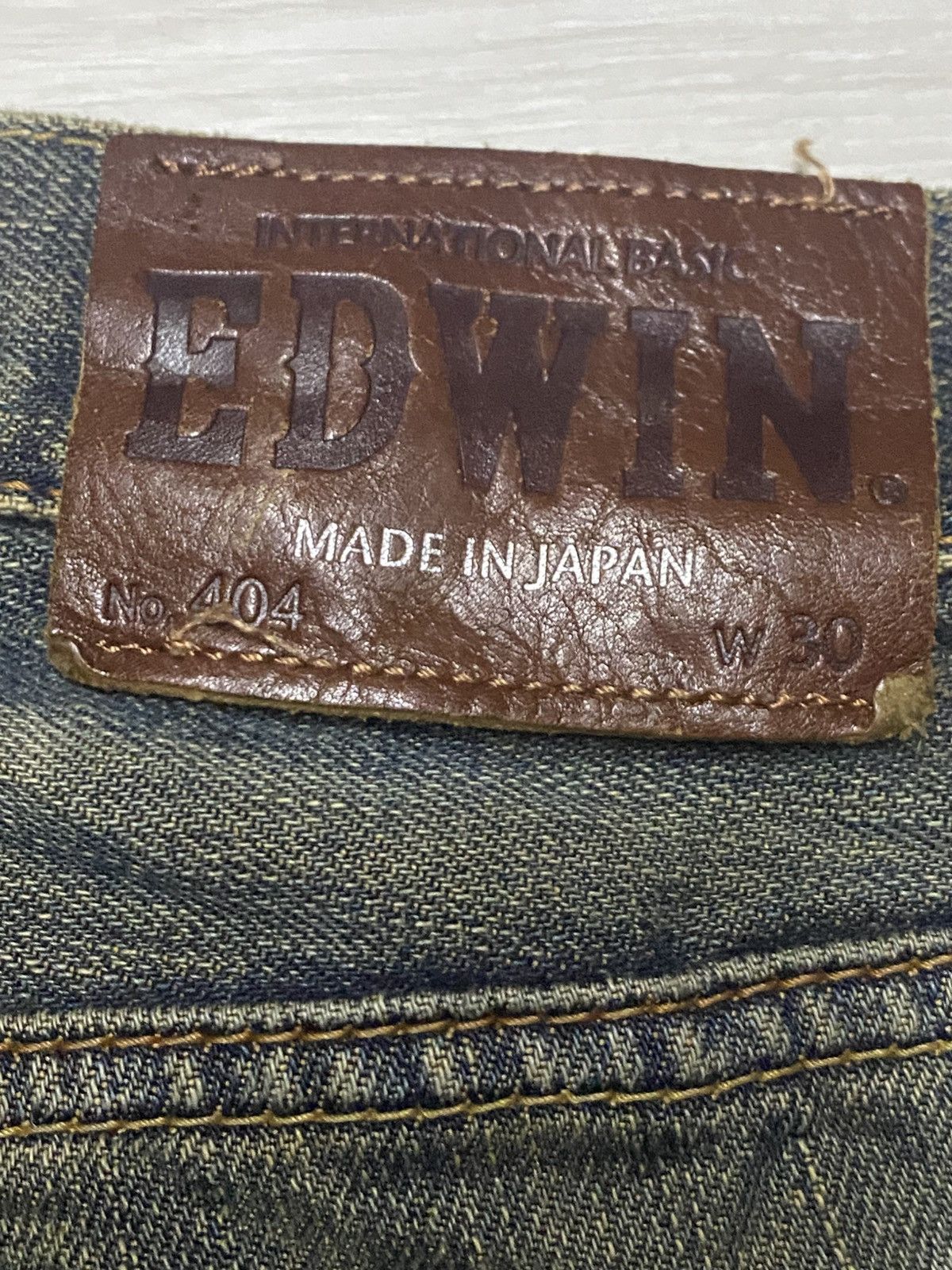 Junya Watanabe Vintage Edwin 404 Mud Wash Distressed Loose Jeans Size US 31 - 13 Thumbnail