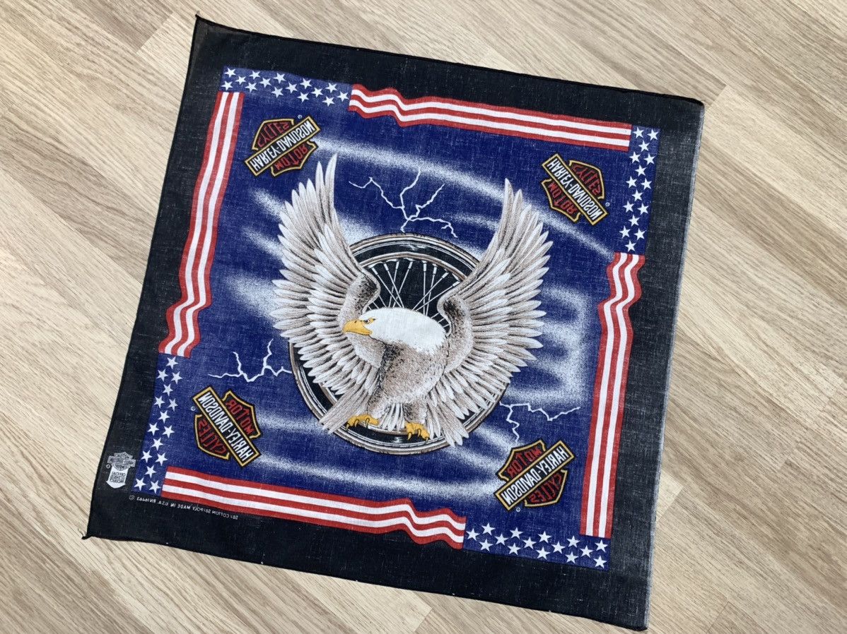 Harley Davidson × Vintage Harley Davidson bandanna scarf 57x57cm Size ONE SIZE - 5 Thumbnail