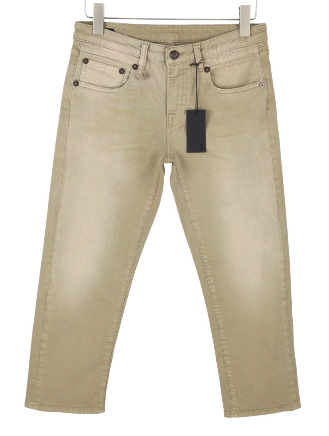 R13 BOY STRAIGHT 27 Pebble Stretch Cropped Beige 89089 Size 27" / US 4 / IT 40 - 2 Thumbnail