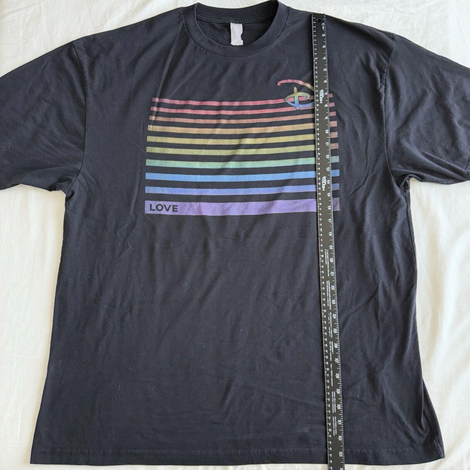 Disney Rare Disney Rainbow Stripe T-Shirt Men's 3XL Black Big Tall Size US XXL / EU 58 / 5 - 4 Thumbnail