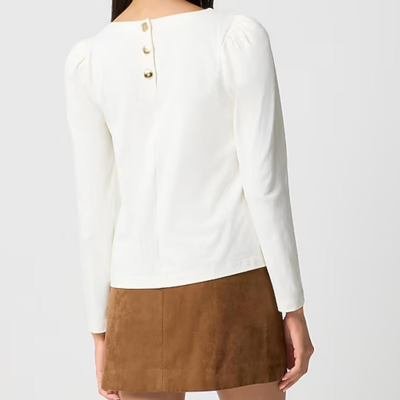 J.Crew J Crew Puff-sleeve button-back top Size XXS / US 00 / IT 34 - 6 Thumbnail