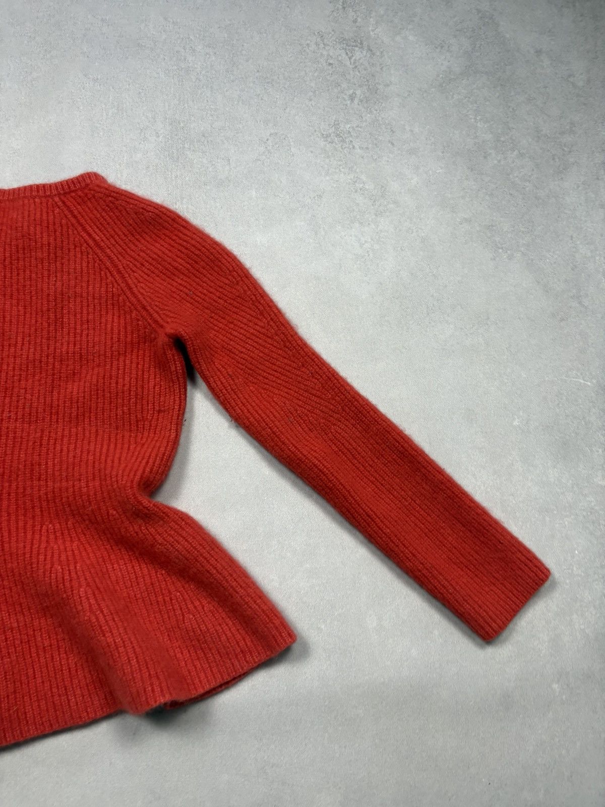 Iris von Arnim Iris Von Arnim Cashmere Peplum Knit Sweater Red M Italy Rare Size M / US 6-8 / IT 42-44 - 15 Thumbnail