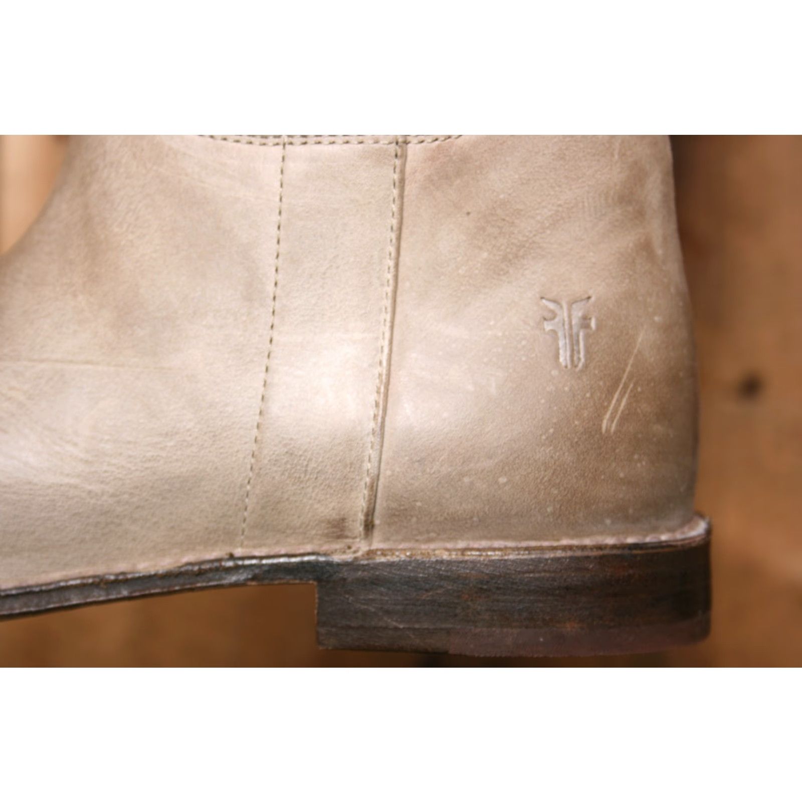 Frye FRYE Paige Gray (Taupe) Leather Knee High Pull-On Riding Boots Sz. 5.5 B Women, Boot, Paige, Riding, Knee High, Gray, 5.5 Size US 6 / IT 36 - 6 Thumbnail