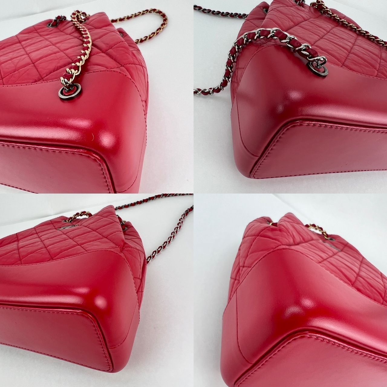 Chanel Chanel Aged Calfskin Quilted Small Gabrielle Red Backpack Size ONE SIZE - 7 Thumbnail