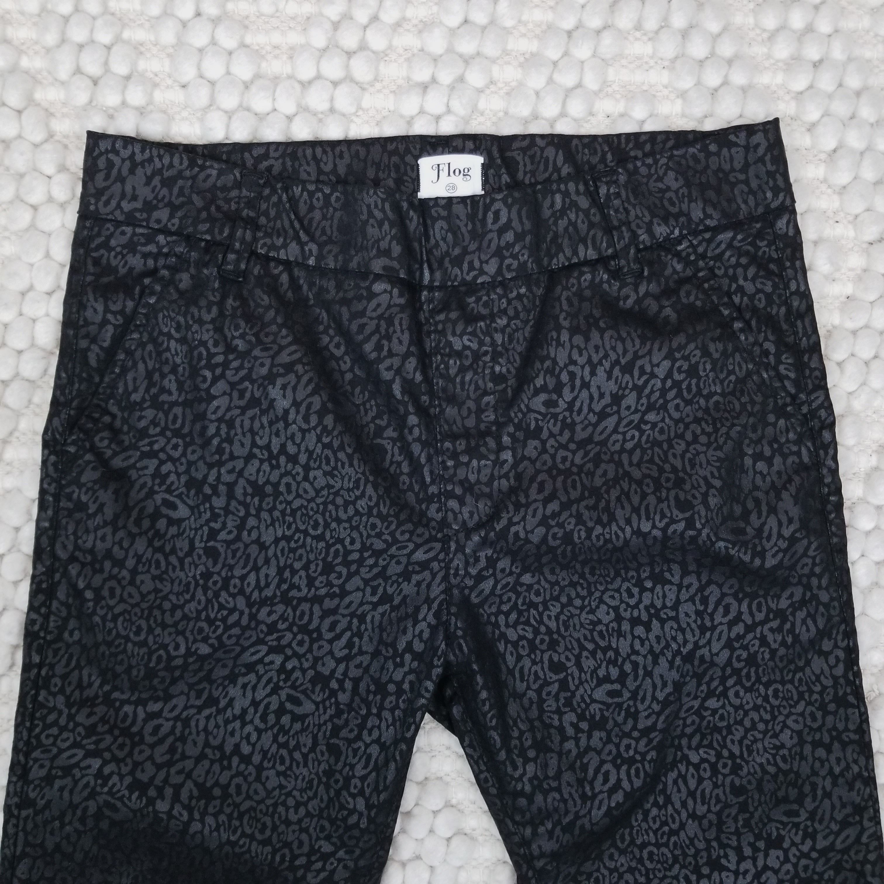 Other Bevy Flog Dafna Pants Black Animal Print Size 28" / US 6 / IT 42 - 2 Thumbnail