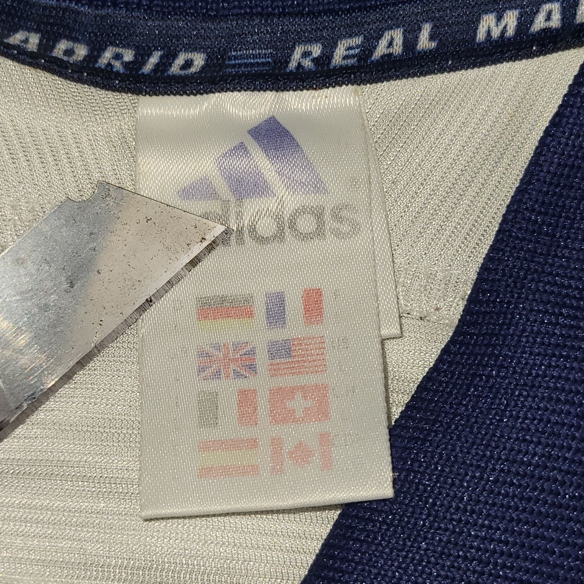 Adidas Raul Real Madrid 1999 2000 UEFA Soccer Jersey L Size US L / EU 52-54 / 3 - 5 Thumbnail