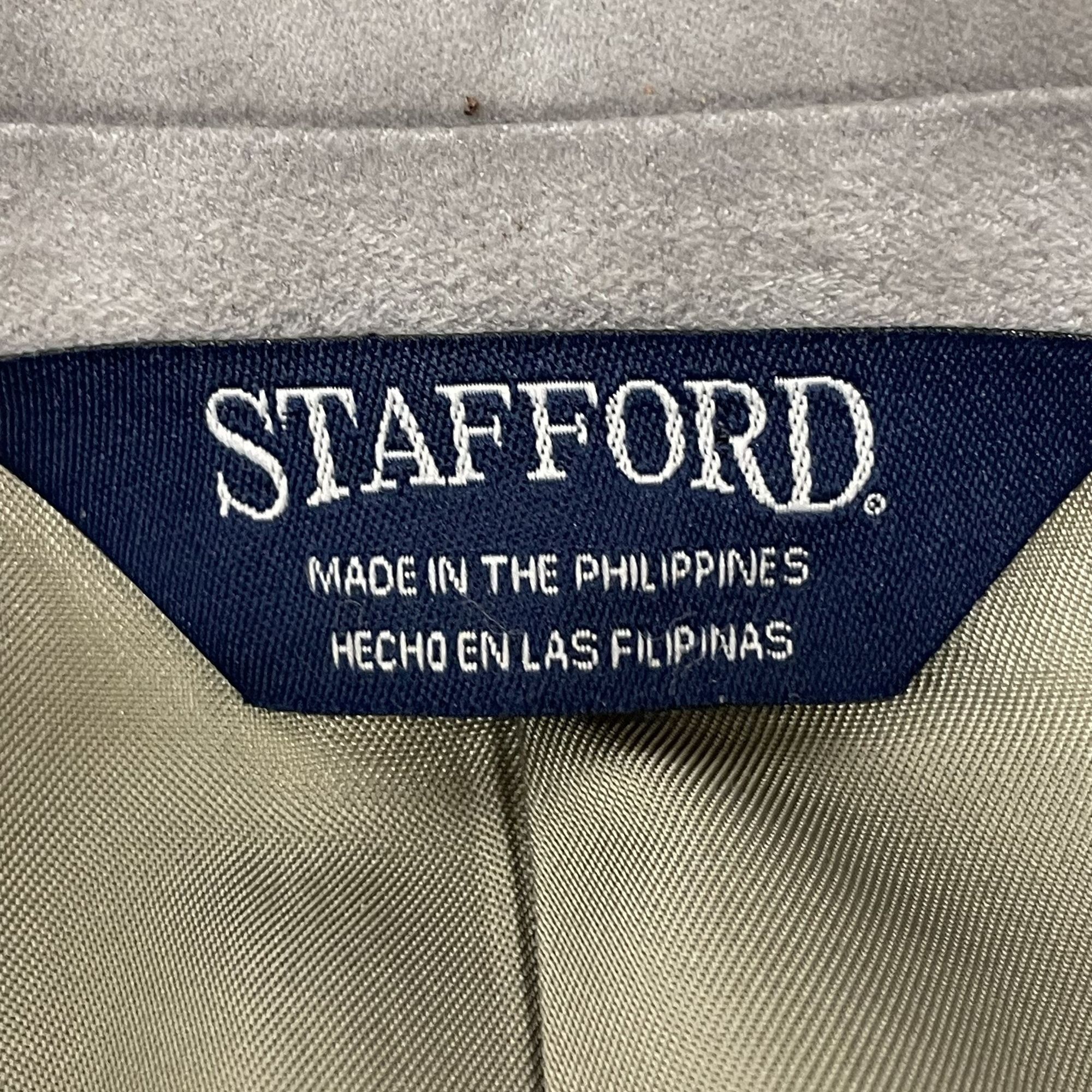 Stafford Stafford SILVER Gray Sport Coat MICROFIBER 3 btn Jacket Size 42L - 6 Thumbnail