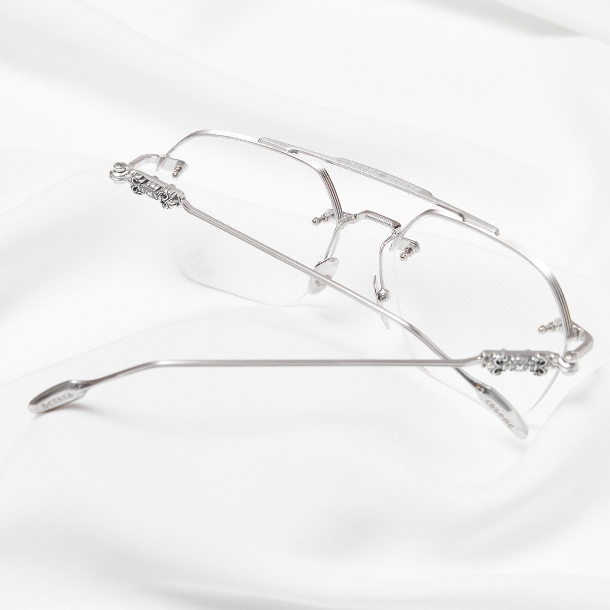 Chrome Hearts CHROME HEARTS FLUID BRUSHED SILVER GLASSES Size ONE SIZE - 8 Thumbnail