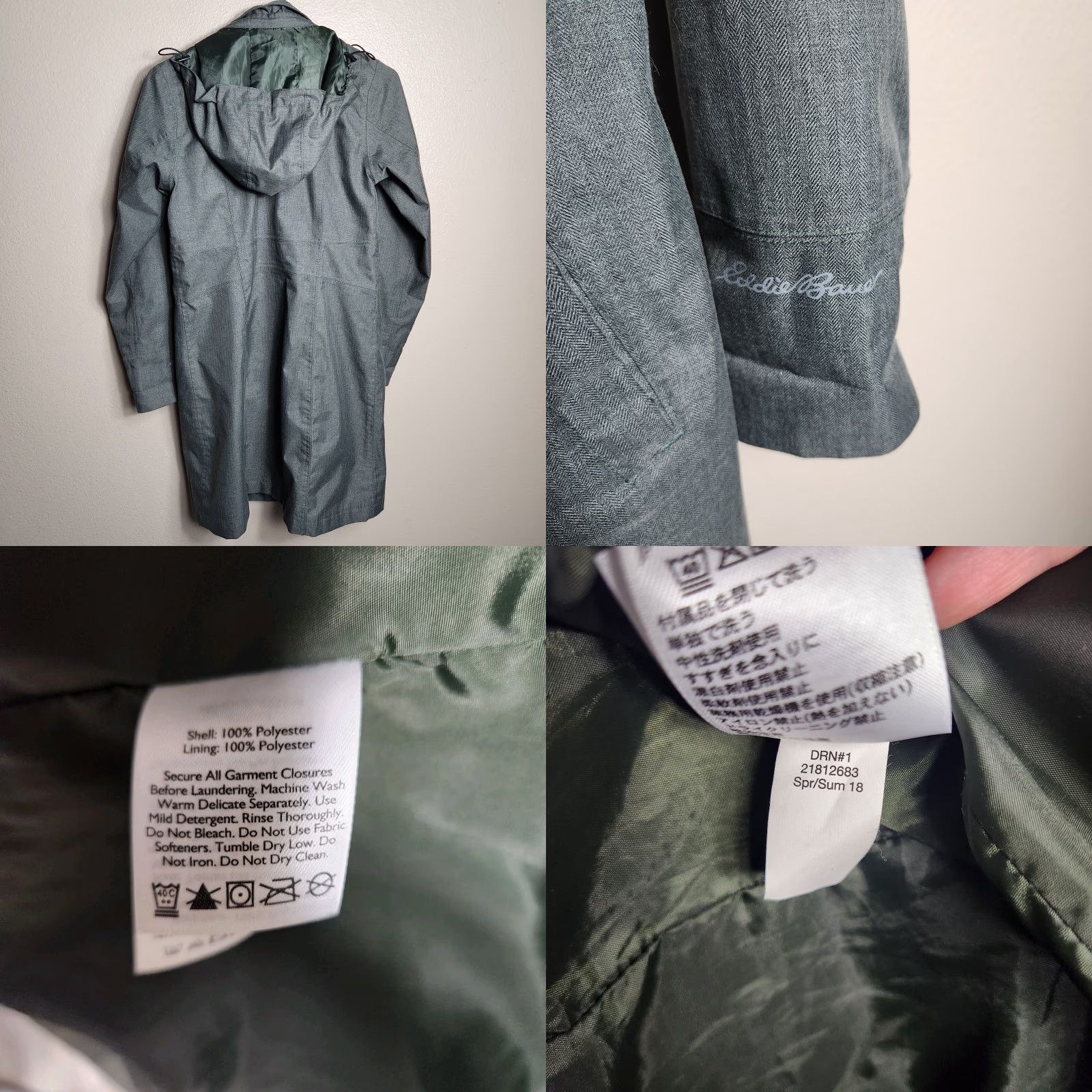 Eddie Bauer Eddie Bauer Womens Green Girl on the Go Waterproof Trench Coat XS Coat Womens Green Girl on the Go Waterproof Trench Coat SAXS? Size XS / US 0-2 / IT 36-38 - 8 Thumbnail