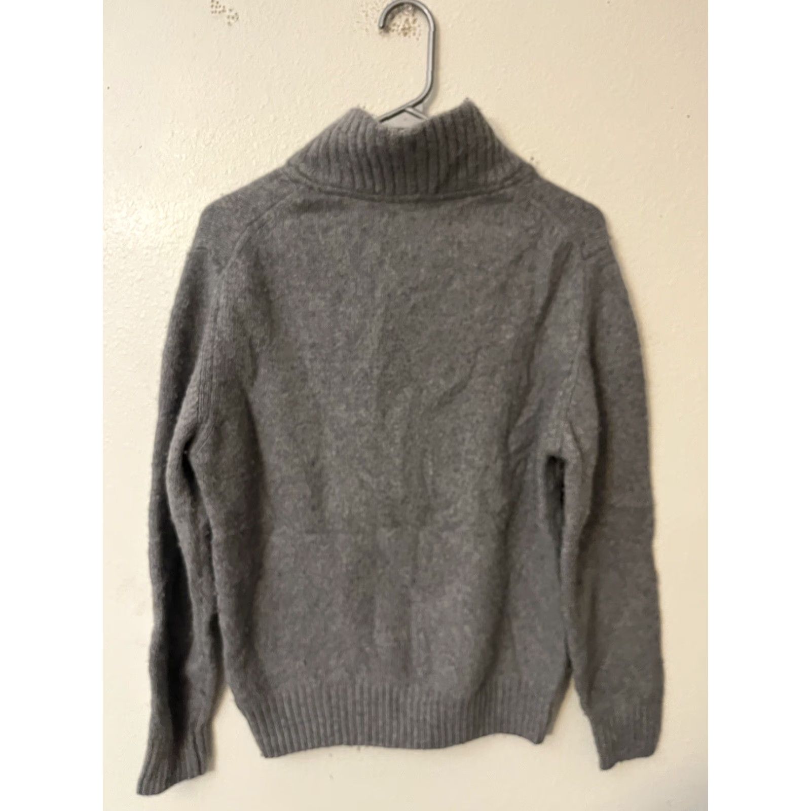 Zara Zara Mens Large Knit Pullover Sweater Gray Shawl Collar Wool Blend Knit Solid Casual Wool-Blend Pullover Mens Large Gray Shawl Collar Size US L / EU 52-54 / 3 - 3 Thumbnail