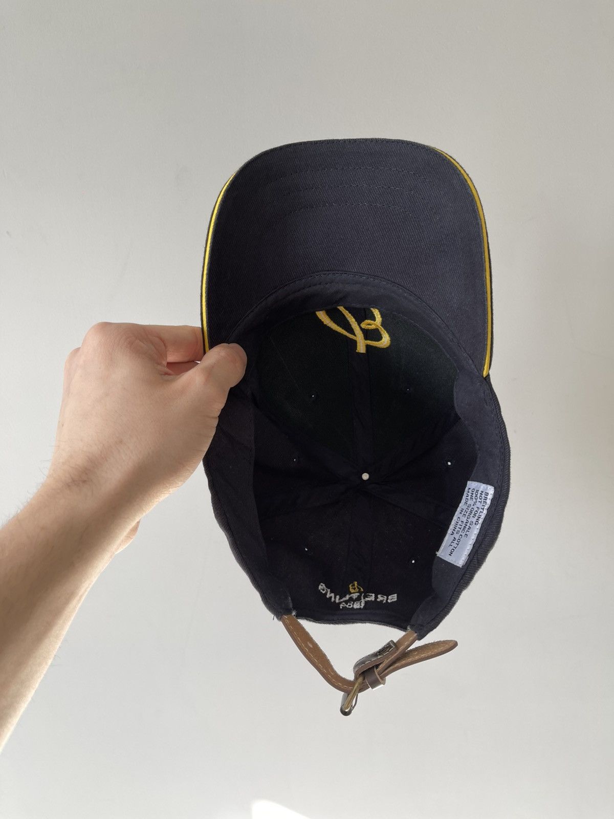 Breitling Vintage BREITLING Luxury Cap Hat Leather Strap Embroidered Size ONE SIZE - 10 Thumbnail