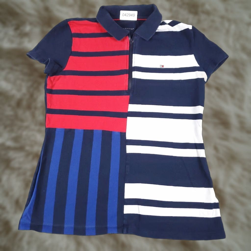 Tommy Hilfiger Tommy Hilfiger Polo Shirt Womens Medium Blue Short Sleeve Casual Classic Preppy Size M / US 6-8 / IT 42-44 - 1 Thumbnail