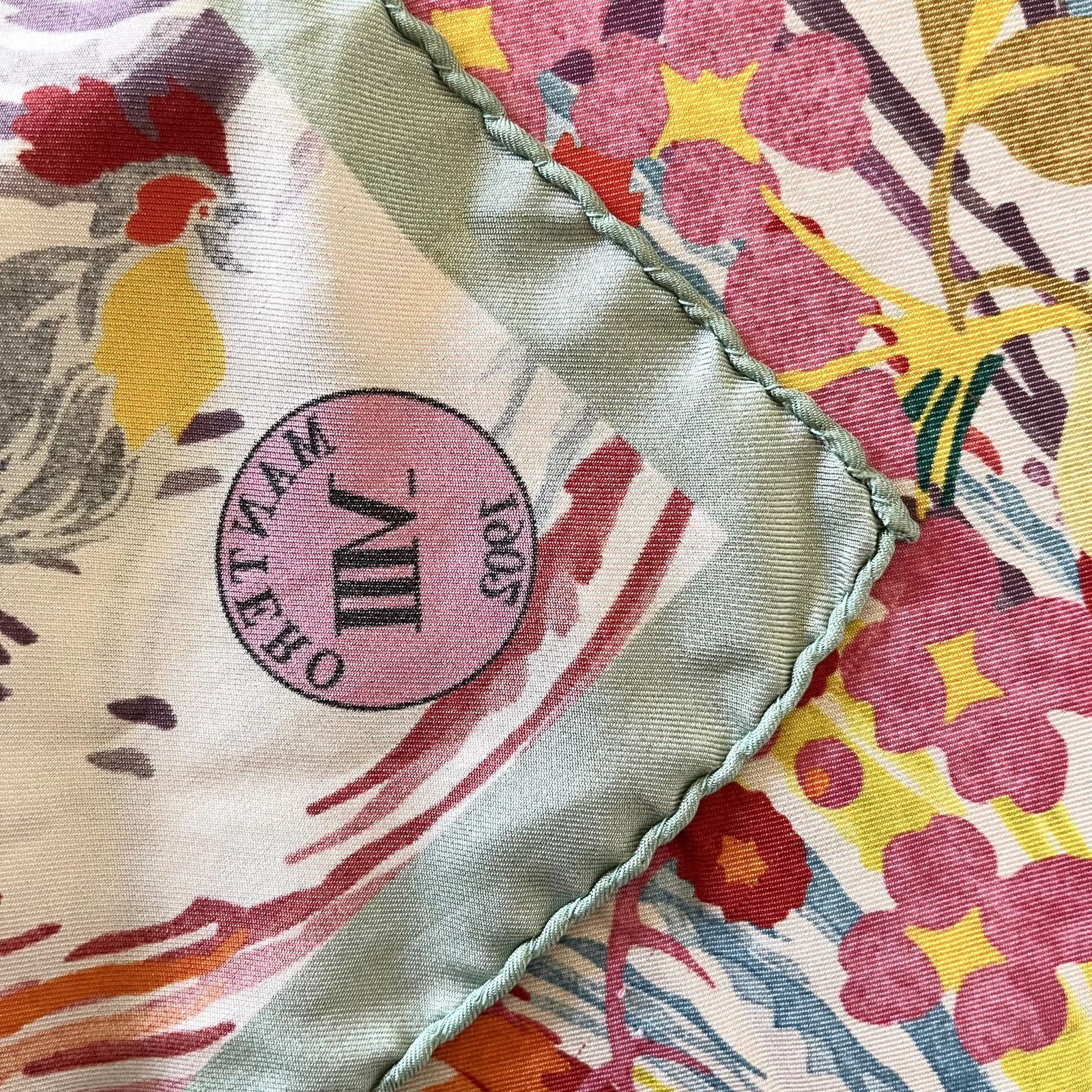 Other Mantero 1902 Colorful Floral Phoenix Silk Twill Square Scarf Size ONE SIZE - 4 Thumbnail