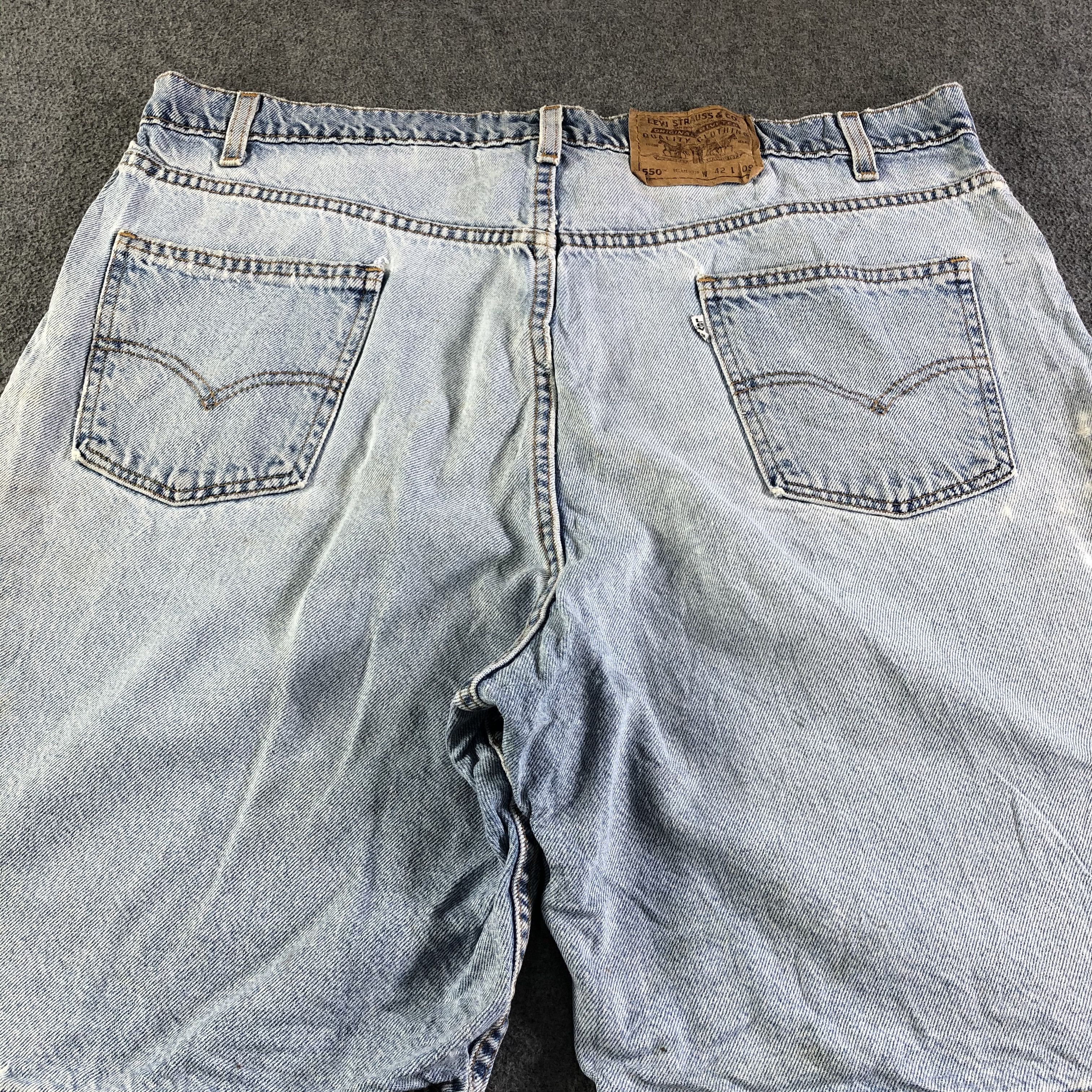 Levi's × Vintage 90s Vintage Light Wash Levis 550 Jeans-J4433 Size 39" - 4 Thumbnail