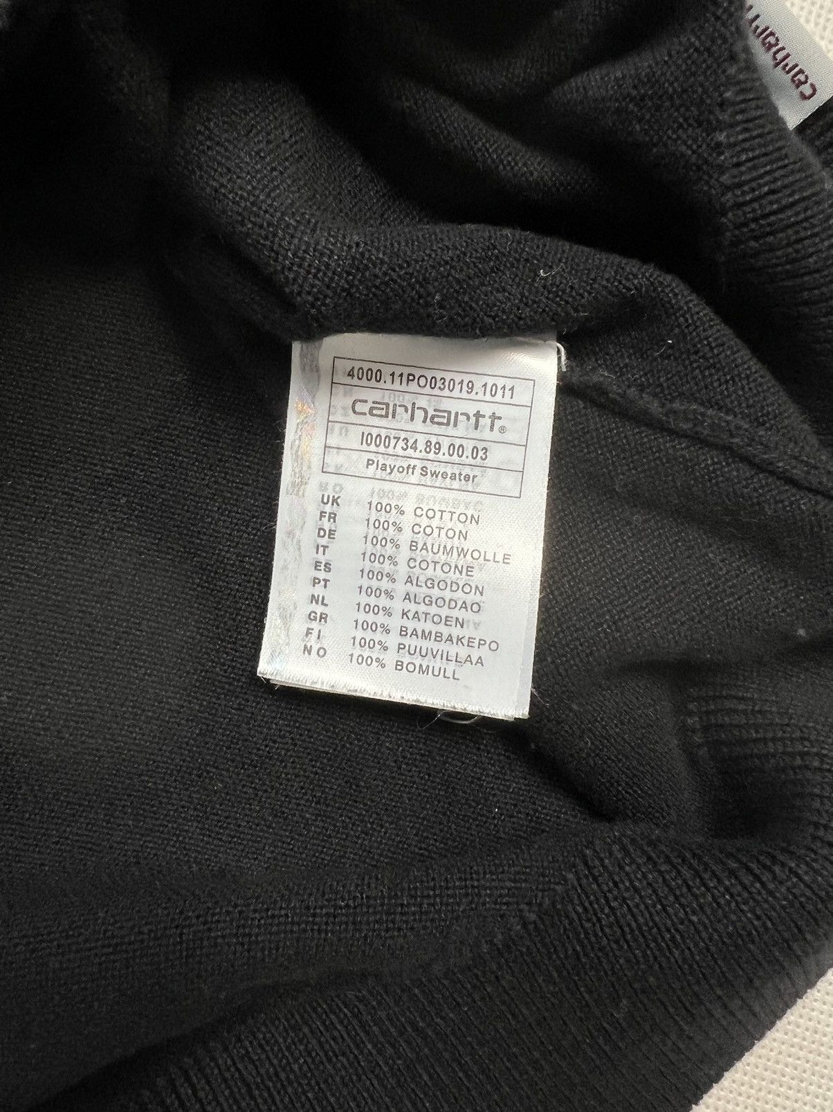 Carhartt Playoff Sweater Carhartt Small Logo Black Size US L / EU 52-54 / 3 - 4 Thumbnail