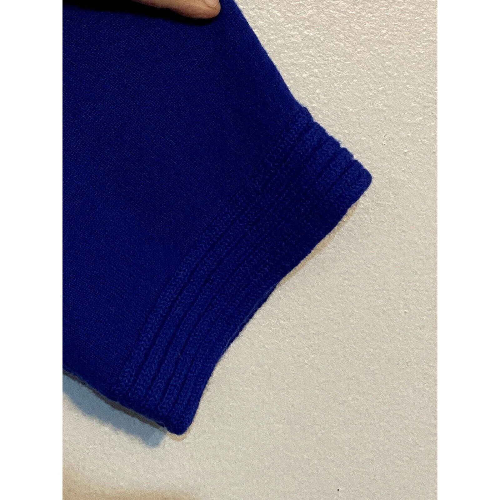 Chicos Chicos Jackie Cardigan XS Jacket Cape 100% Wool Royal Blue Size XS / US 0-2 / IT 36-38 - 6 Thumbnail