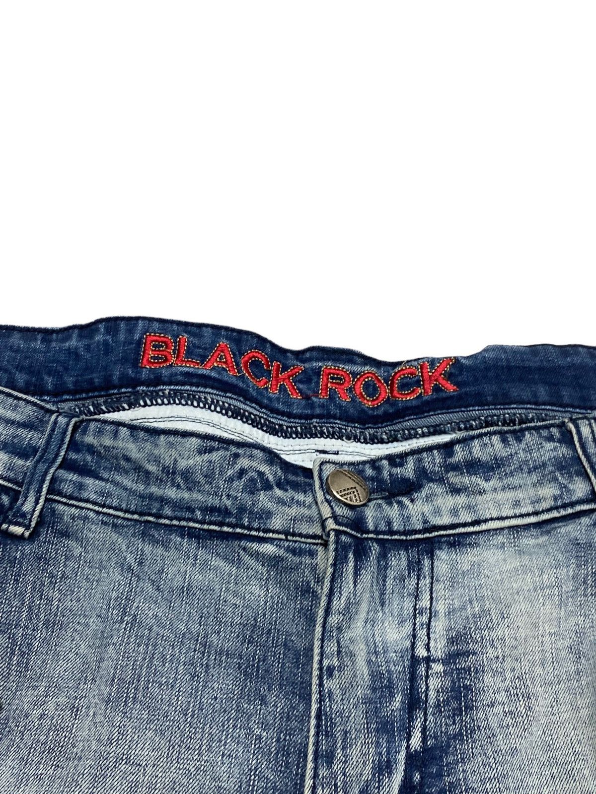 Jean Vintage Crazy Style BLACK ROCK Washed Denim Jeans Size US 41 - 7 Thumbnail