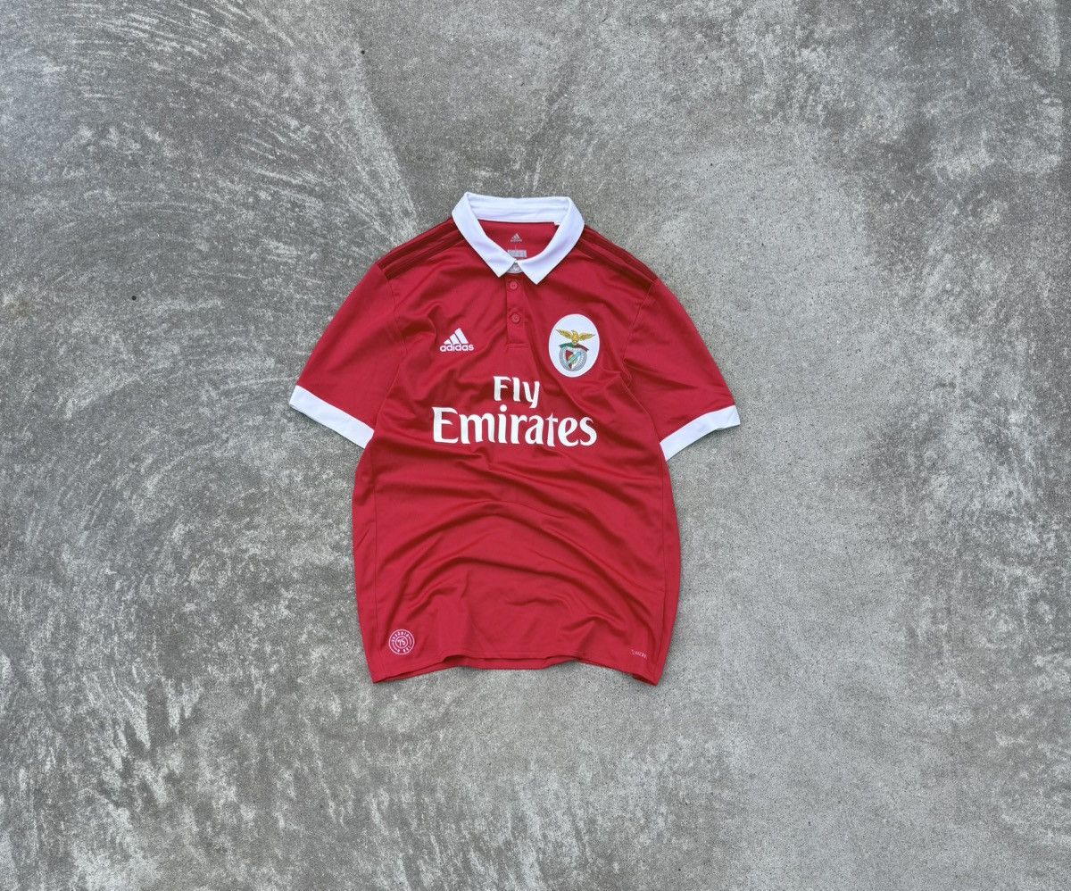 Adidas Vintage Adidas FC Benfica soccer streetwear football t-shirt Size US L / EU 52-54 / 3 - 1 Thumbnail