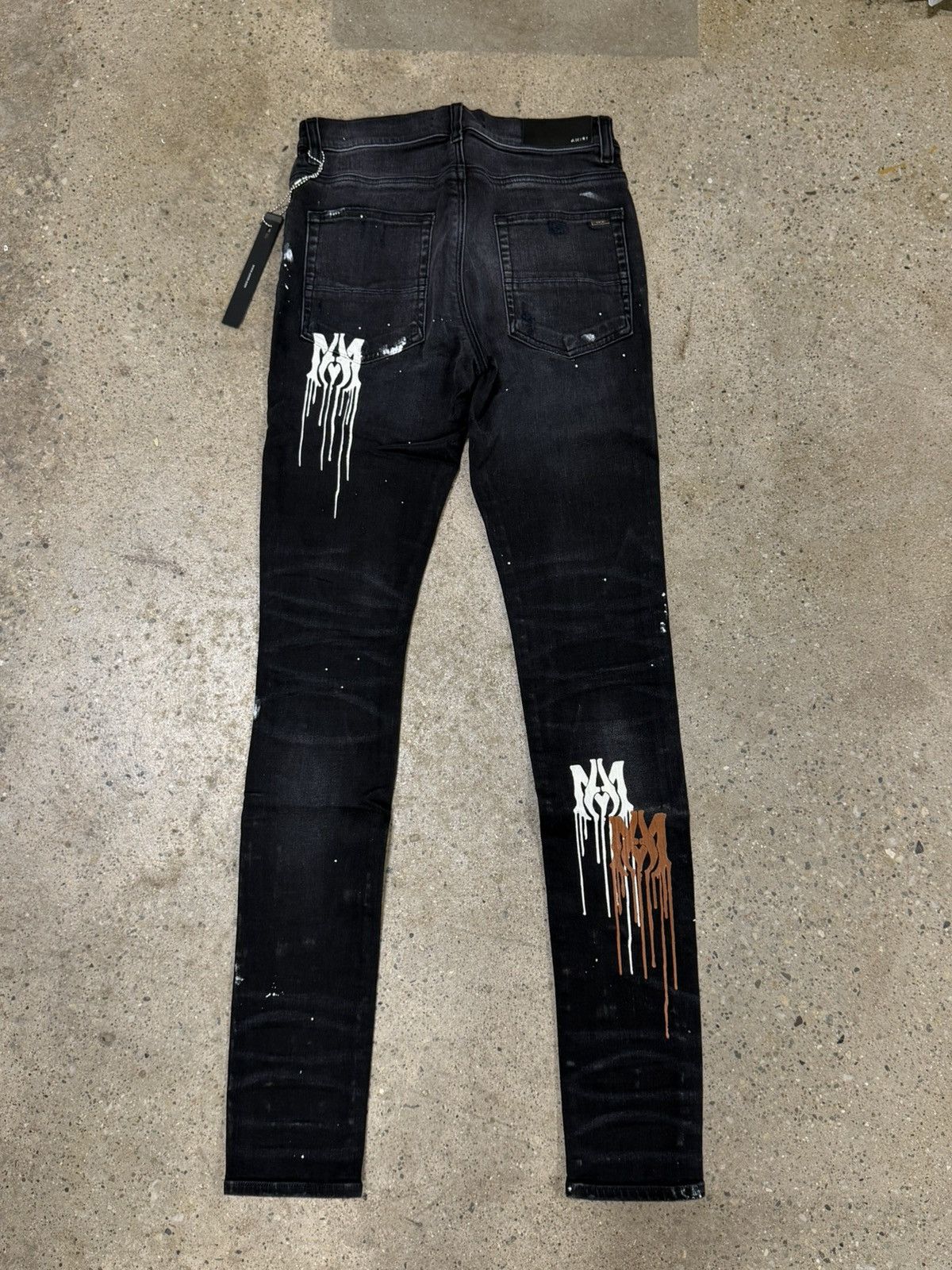 Amiri Amiri MA Dripping Black Jeans NEW 1500$ Size US 36 / EU 52 - 2 Thumbnail