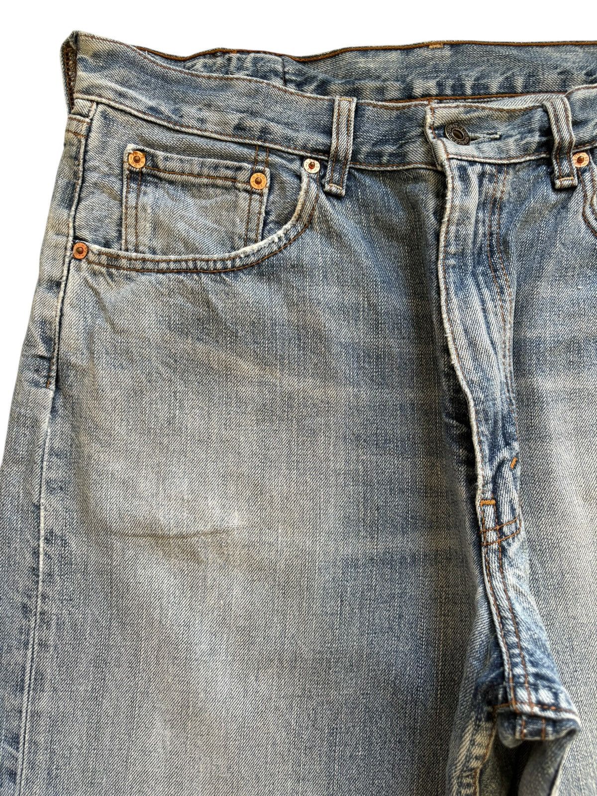 Levi's Vintage 90s Levis 504 Distressed Loose Jean Shorts Jorts Size US 34 / EU 50 - 5 Thumbnail