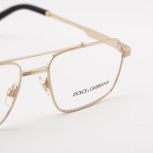 Dolce & Gabbana Dolce & Gabbana DG1345 02 Eyeglasses Rectangle Gold 56mm Size ONE SIZE - 2 Thumbnail