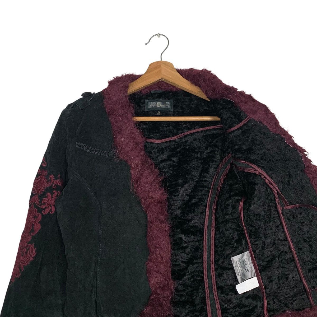 Wilsons Leather WILSONS LEATHER Fur Lined Suede Jacket Crop Jacket #2166-C95 Size S / US 4 / IT 40 - 10 Thumbnail