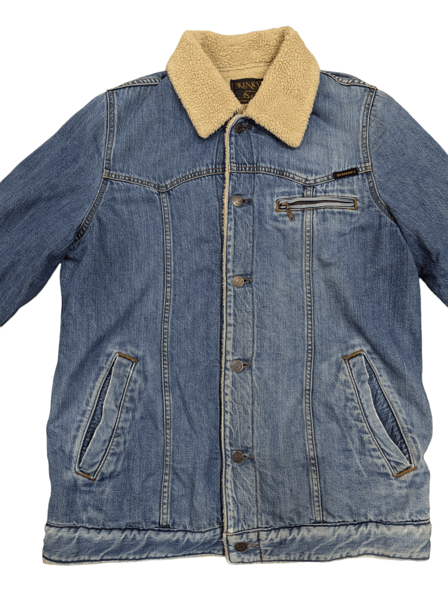 Hysteric Glamour Hysteric Glamour Kinky Jeans Denim Sherpa Jacket Size L / US 10 / IT 46 - 2 Thumbnail