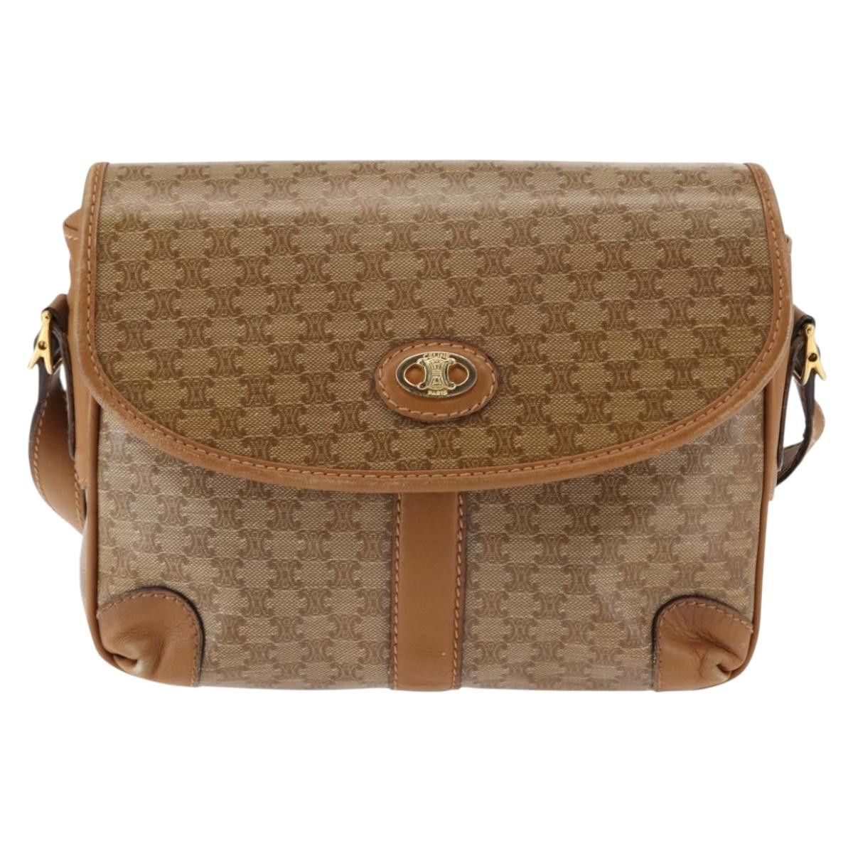 Celine CELINE Macadam Canvas Shoulder Bag Pvc Beige Gold Size ONE SIZE - 2 Thumbnail