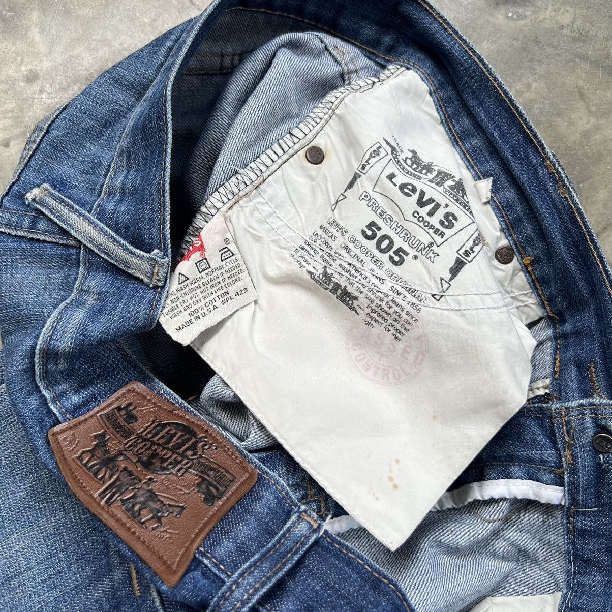 Levi's Levis Copper 505 Preshrunk Distressed Jeans Size US 38 / EU 54 - 12 Thumbnail