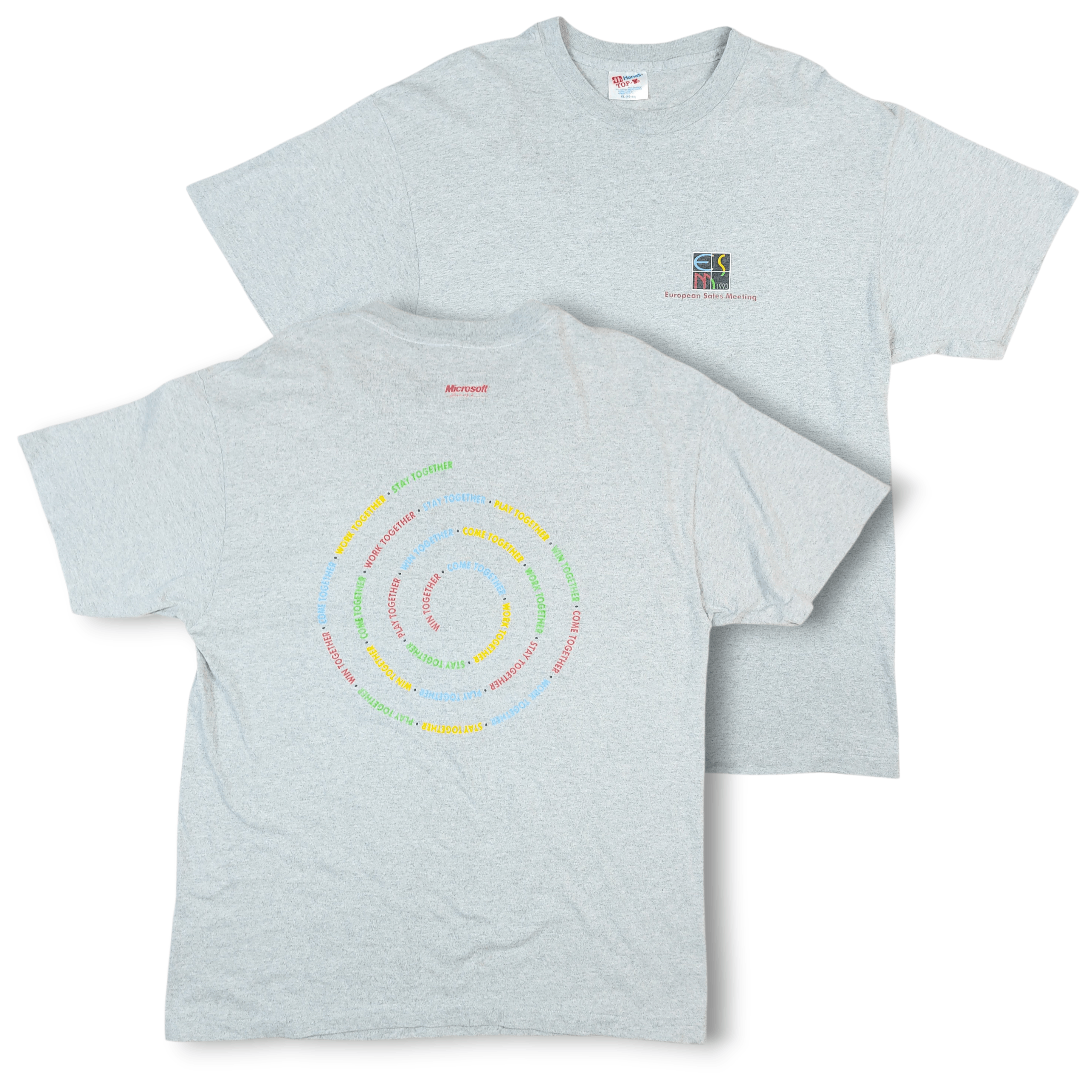 Microsoft Vintage 90s Microsoft 1993 European Sales Meeting TEE Size US XL / EU 56 / 4 - 1 Thumbnail