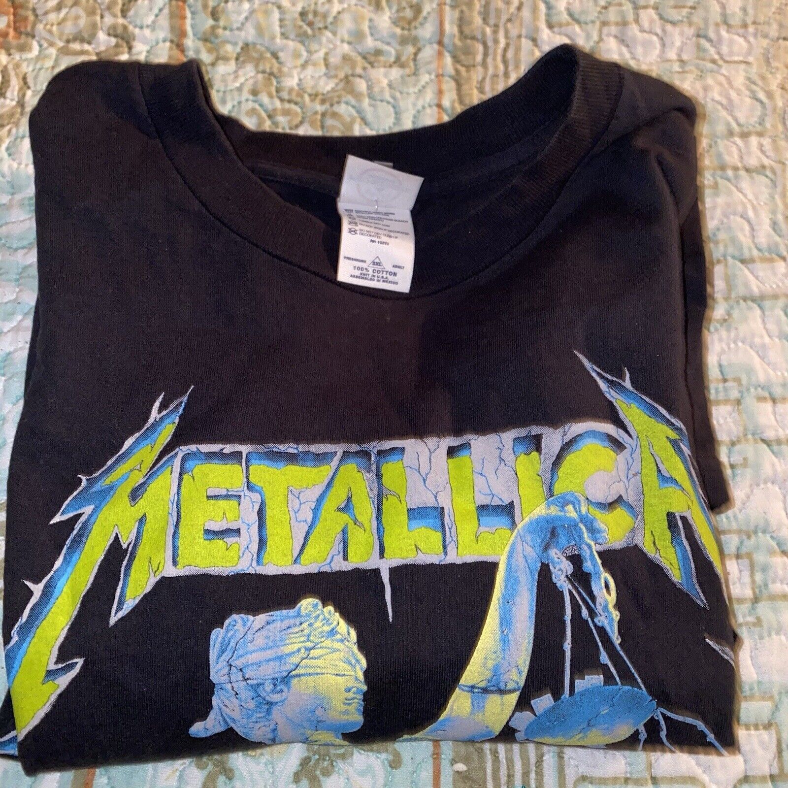 Delta Vtg Metallica 1994 Justice For All Hammer Of Justice T-Shirt Size US XXL / EU 58 / 5 - 11 Thumbnail